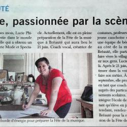 lucie passionnee par la scene